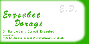 erzsebet dorogi business card