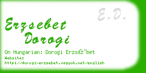 erzsebet dorogi business card